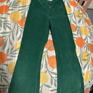 Princess Polly Green Flare Corduroy Jeans